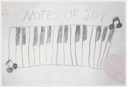 Abigail's Notes of Joy Piano Drawing
