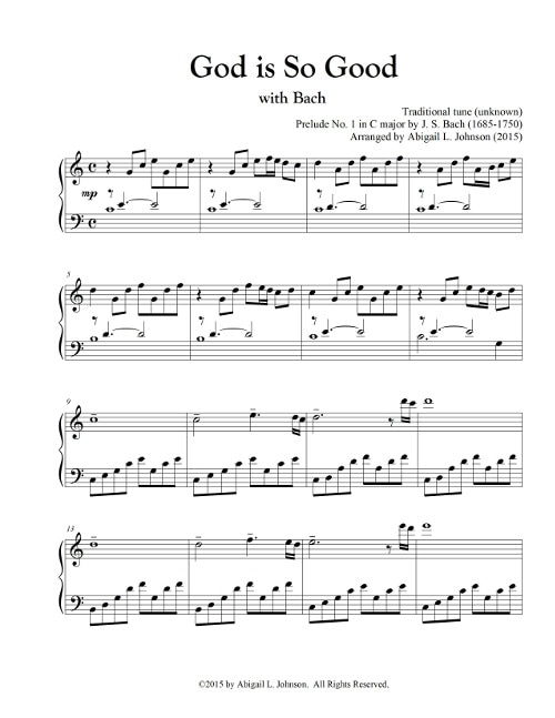 God is so Good with Bach Sheet Music
